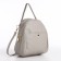 Women's backpack-Mini of artificial leather with lightning, 1 pocket, color gray color