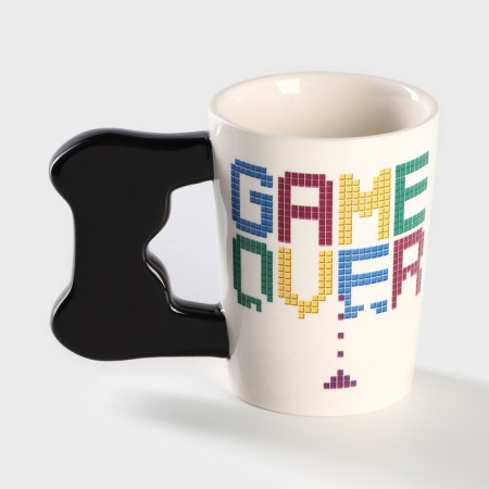 Ceramic Game Over, 400 ml mug, white color-1