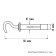 Steelrex anchor bolt, with a hook, galvanized, 16x60 mm, 25 pcs