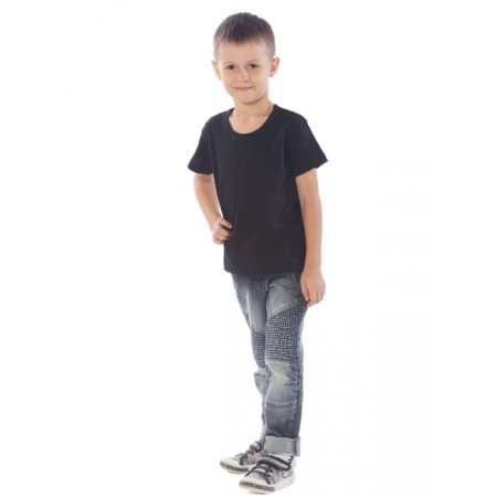 Children's T -shirt, height 116 cm, black color-1