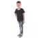 Children's T -shirt, height 116 cm, black color