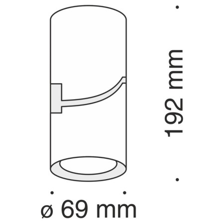 Technical C019CW-01W, LED, 11 W, 192x69x192 mm, 878 lm, 3000k, white lamp-2