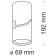 Technical C019CW-01W, LED, 11 W, 192x69x192 mm, 878 lm, 3000k, white lamp