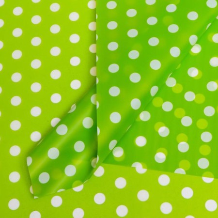 Matte film "Large peas" green, 0.58 x 0.58 m