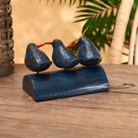 Souvenir "Birds on the tree" Albezia 22x10x13 cm-1