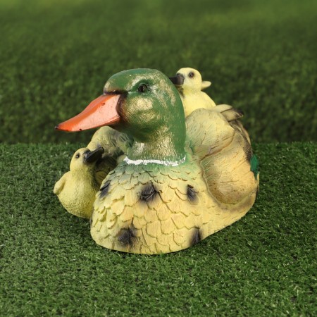 Garden figure "Duck with ducklings" 14x30cm-1