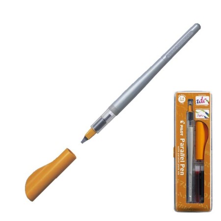 Feature pen for calligraphy Pilot Parallel Pen, 2.4 mm, (IC-P3 cartridge), set in case