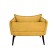 The Naples chair, without a mechanism, velor, mustard color