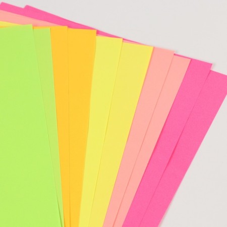 Colored paper tinted, neon, A4, 50 sheets, 5 colors, non -nominated, bilateral, in a package, 80 g/m², puppy patrol-3