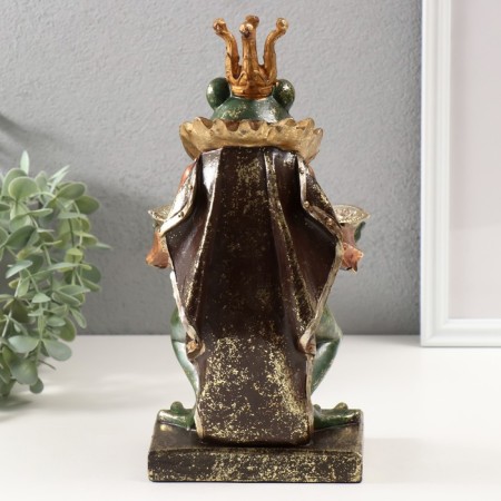 Polystone souvenir with a stand for the little things "Butler's frog" 27.5x13.5x9 cm-2