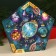 Gift set New Year's “Miracles Time”: Green Tea, Black Tea, peglasses in glaze, sweets, cream - honey