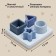 Developing toy - sorter “Study figures”, food silicone, blue color, Mum & Baby