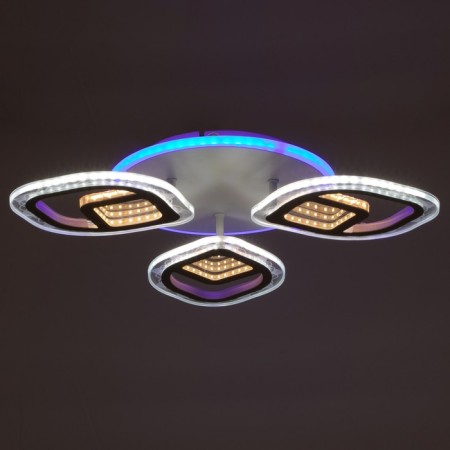 Chandelier with PDU 1146/3WT LED 81W 3000-6000k+Baster base Dimmer white 50x50x9 cm Bayerlux 52507-3