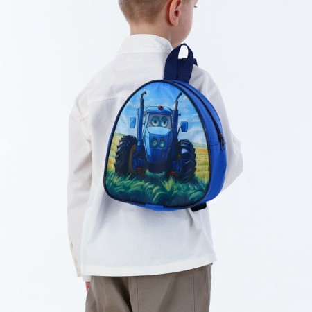 Children's backpack on a zipper, "chosen", blue color-7