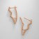 Earrings with rhinestones Xuping Lightning, white color in pink gold
