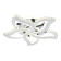 LED LED LED AMBRELLA LIGHT, ICE, FA1723, 5XLED, 105 W, 7875LUM, 3000-6400K, Color Chrome