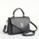 Women's bag on the Textura valve, small size, dark gray color