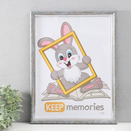 Photo frame Plastic "Vintage" 30x40 cm, frosty silver-1