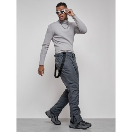 Semi-combinezone ski insulated male winter, size 48, dark gray color-18