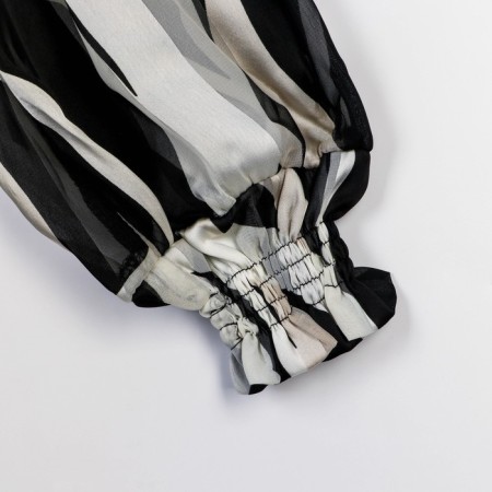 Shiphon dress SL, 42, striped-5