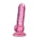 Falloimitator Oka-Khpoki, realist, on a suction cup, gel, 16 x 3 cm, pink