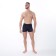 Panties men's boxers, black color/geometry, size 56