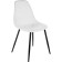 Metal frame chair Vero metal/plastic, black/white 47x52x84 cm