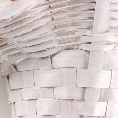 Wicker basket "Hat", D9x14/10xh30cm, White, Bamboo-3