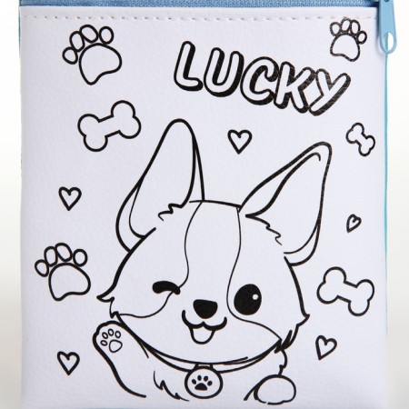 Children's bag for coloring "Successful dog" 16x11cm-3
