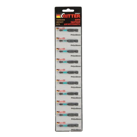 Bits Ritter Impact, Torsion, PH2 x 50 mm, magnetized, steel S2, 10 pcs.-3