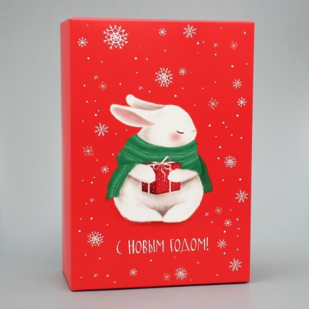 Folding box "Hare", 16 x 23 x 7.5 cm, New Year-1