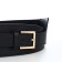 Women's belt, width 6 cm, buckle metal, black color