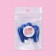 Follow nails, 24 pcs, ballerina shape, dark blue color