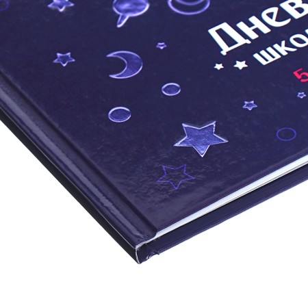 Diary for grades 5-11, 48 sheets "Cosmo Cat", solid cover, glossy lamination, foil embossing-2