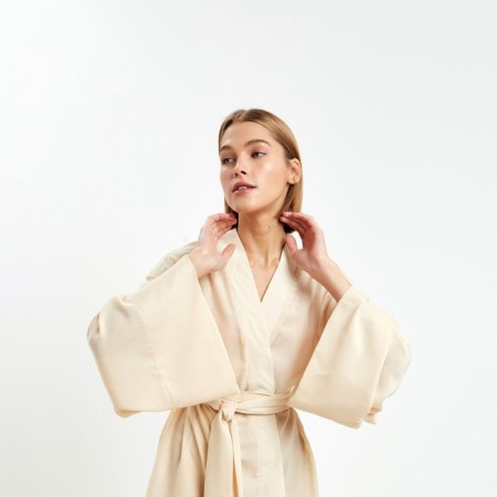 Women's dress Minaku: Summer Time Milk color, size 42-44-4