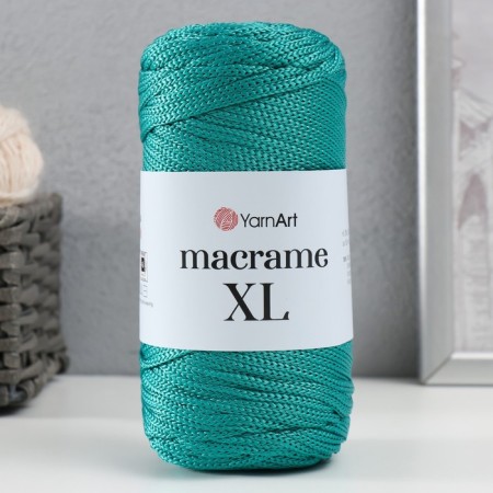 Yarn "Macrame XL" 100% polyester 130m/250g (158 emerald)-4