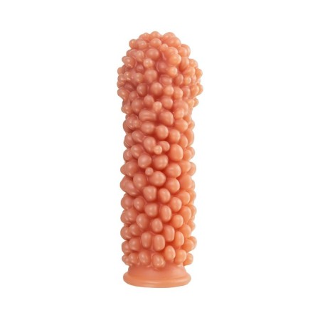 Kokos nozzle with additional stimulation, realistic, TPE, bodily, 16.5 cm-3