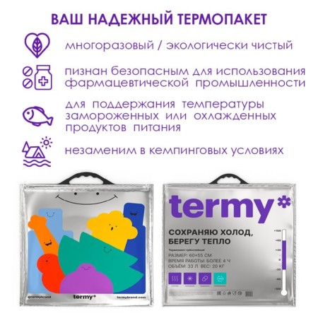 Termy Standart 60x55 cm, met/meter-2