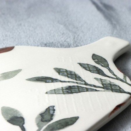 Ceramic dish "FUHEN", 29.7x17.5 cm, white color-3