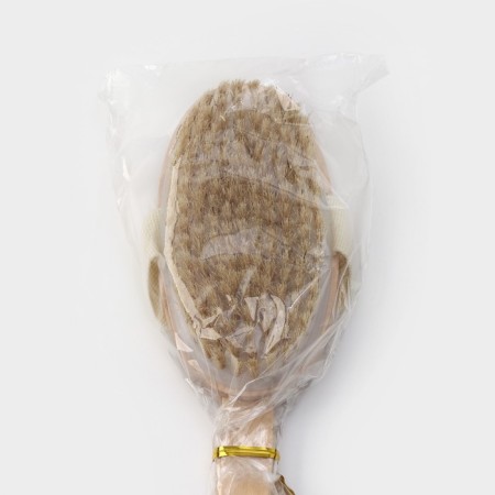 Massage brush for the body of the share, with a pen, natural bristles-7