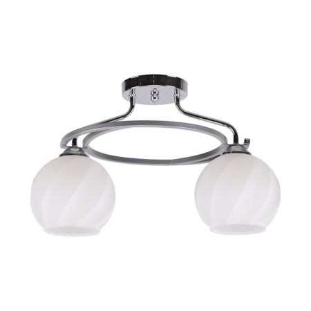 Lamp Ceiling Economy light 25062/2CR+GR WT, 2x60W, E27, 25x30x44 cm, gray color gray