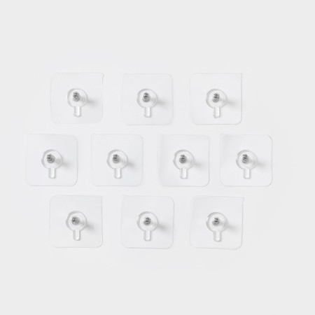 A transparent -based holder, wall -mounted, 5.7 × 5.7 cm, 10 pcs-3