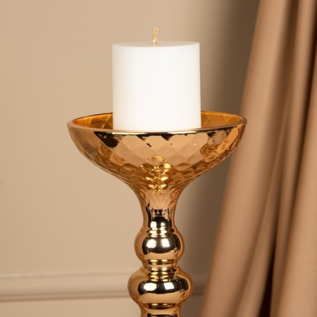 Summary Metal for 1 candle "Richard" Color Gold 12.5 x 12.5 x 37.5 cm-17