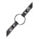 Gag Pecado BDSM, “Ring 46 mm”, with a white stitch, genuine leather, black