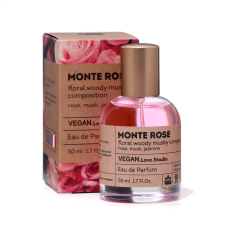 The perfumery water is hard Vegan Love Studio Monte Rose, 50 ml (based on Roses Musk (Montale)