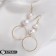 Earrings with pearls "tenderness" links, white color in gold