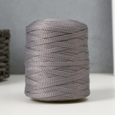 Knitting cord 100% polyester 5 mm cylinder, 180 g, 140 m 15 - gray