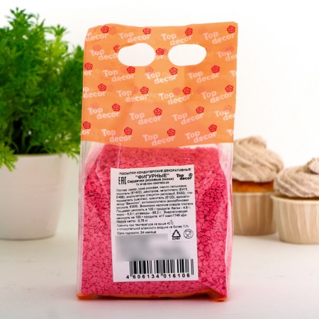 Confectionery Sprinking "Mini-heart" Pink, 750 g-1