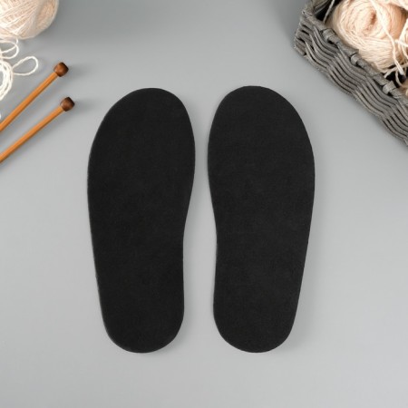 Sole for knitting shoes "Eva" size "39", thickness 4 (± 0.5) mm, black