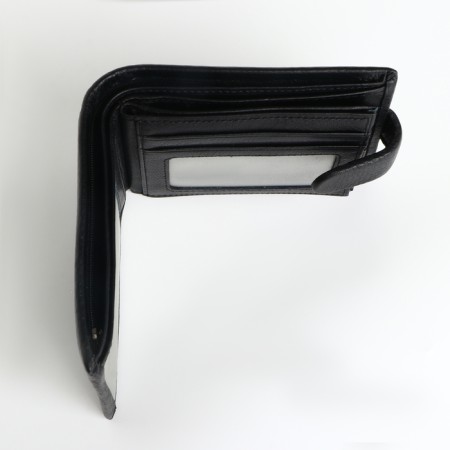 Male purse on the button, black color-3